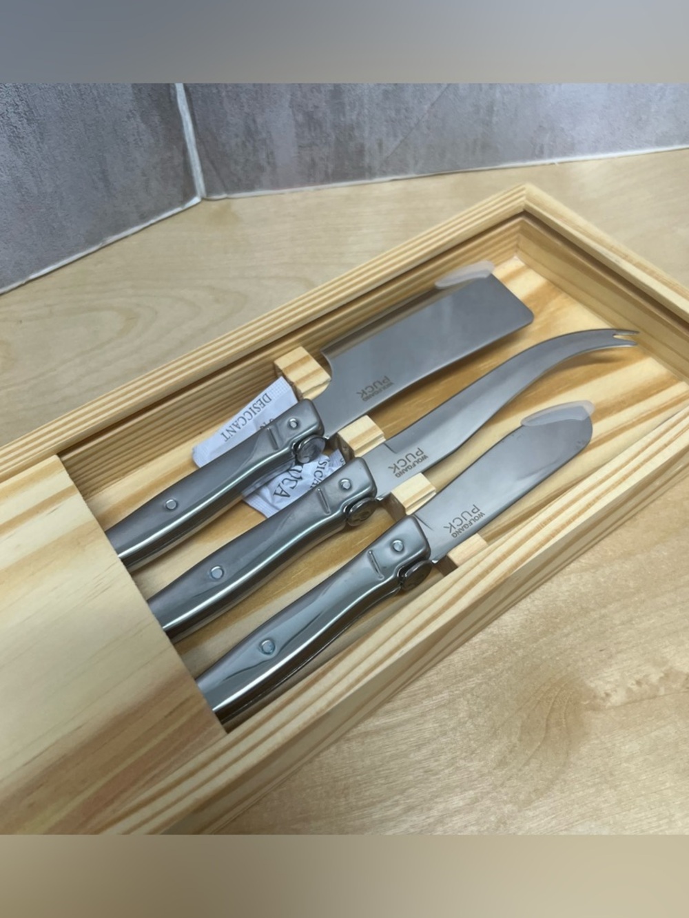 Wolfgang Puck 3 Piece Cheese Knife Set New without Tags
